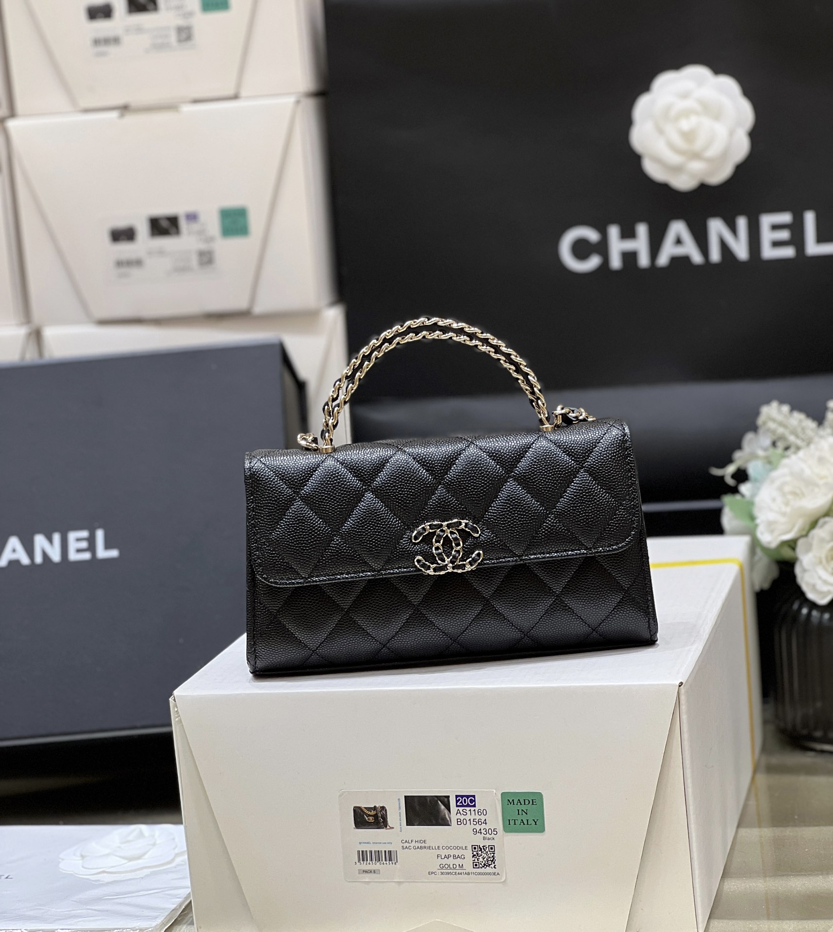 Chanel 23P Spring/Summer Kelly Leather Handle Bag 3238
