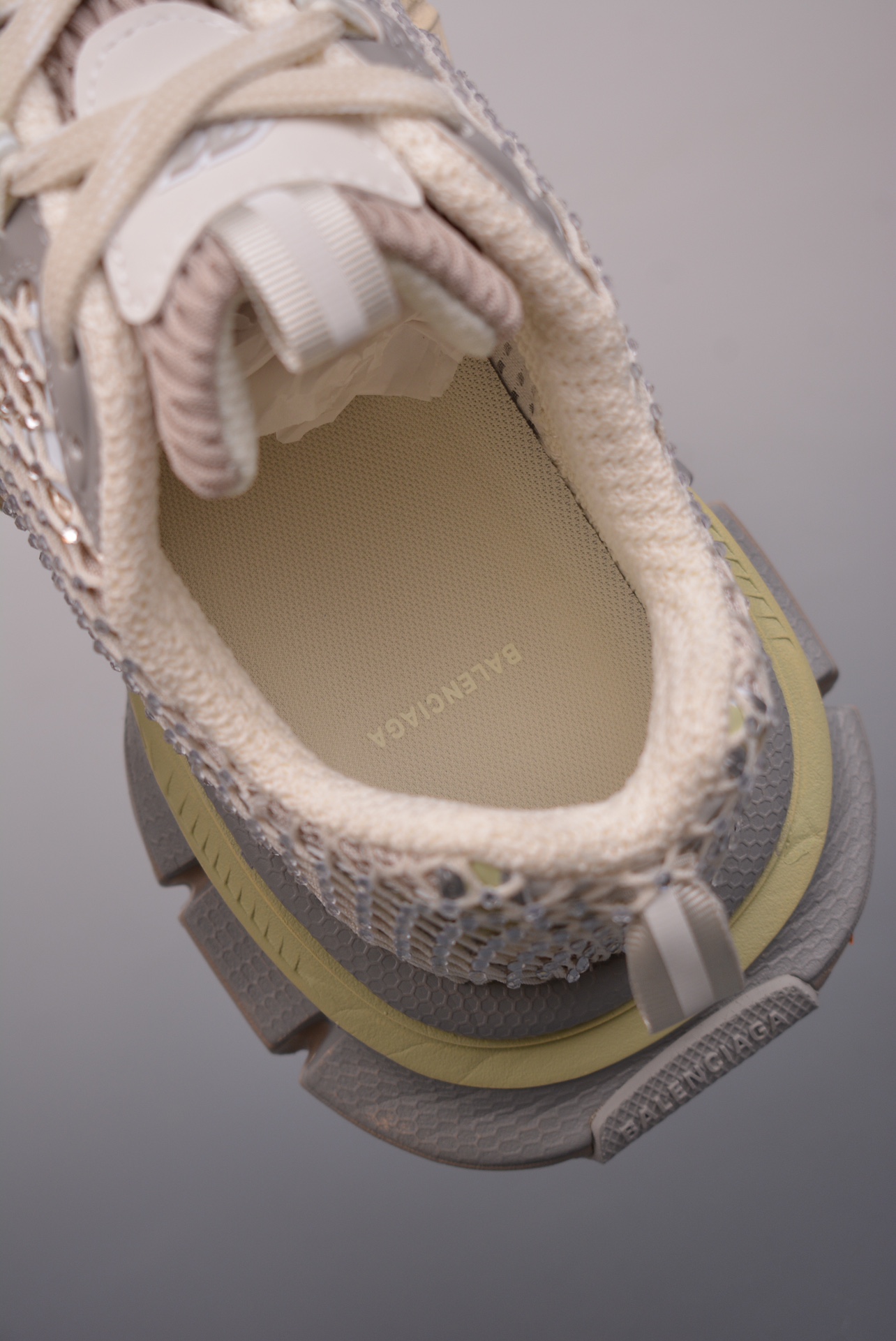 Balenciaga 3xl Fishnet Sneaker in Eggshell