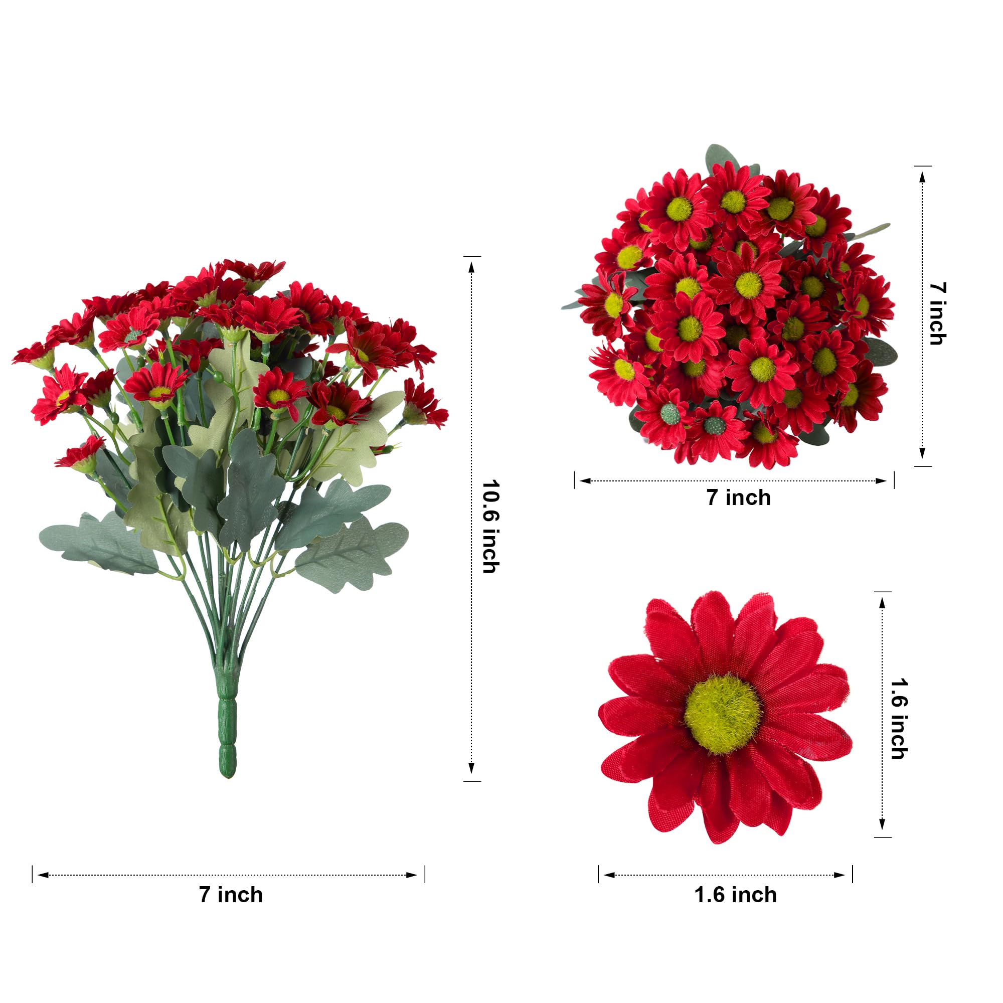 🏆Flash Sale⚡Artificial Outdoor Indoor Fall Flowers - UV resistant, Waterproof, Windproof