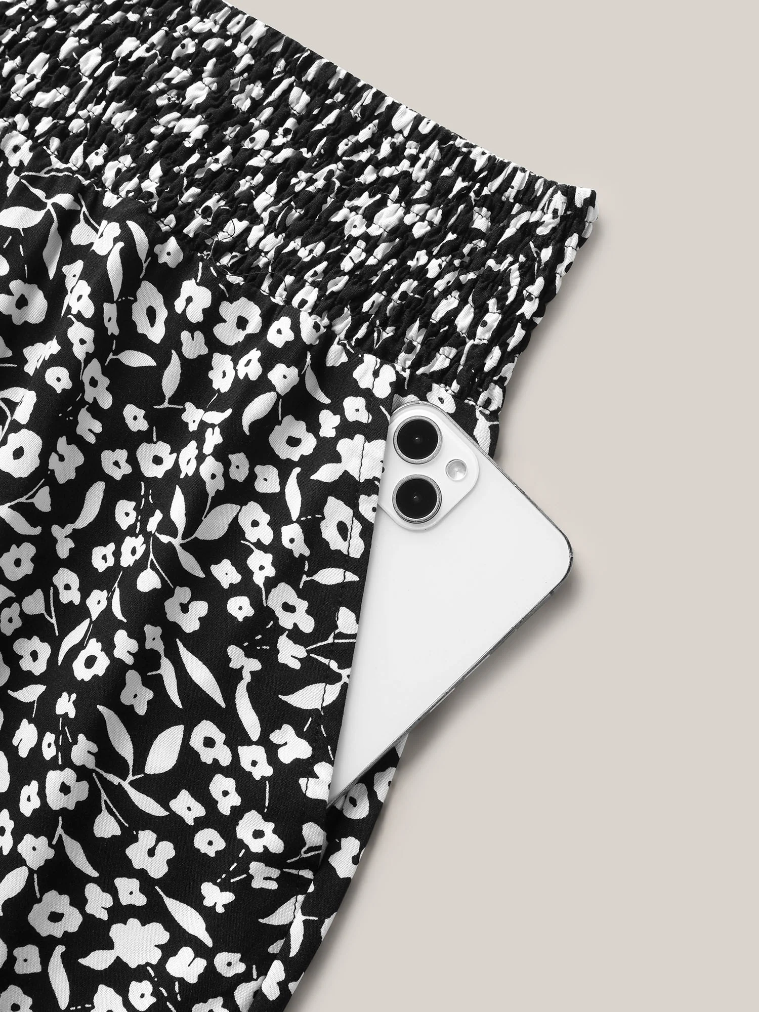 Ditsy Floral Print Wide-Leg Pants