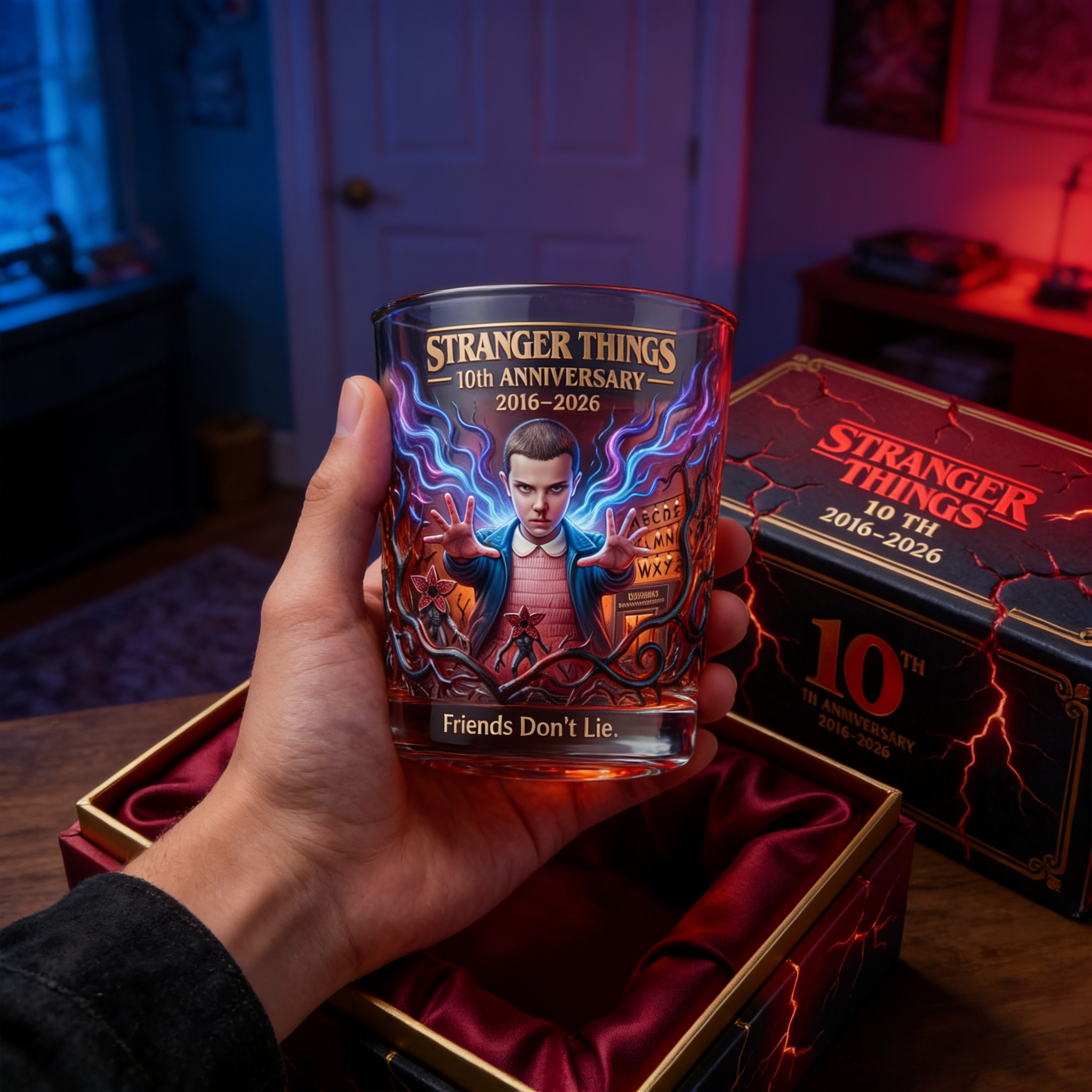 Stranger Things 10th Anniversary Limited Edition Whiskey Glass