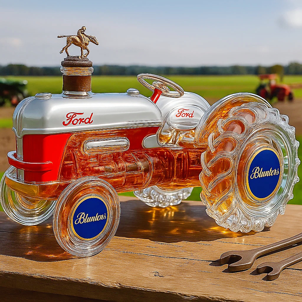 Classic Ford 9N Tractor Whisky Bottle