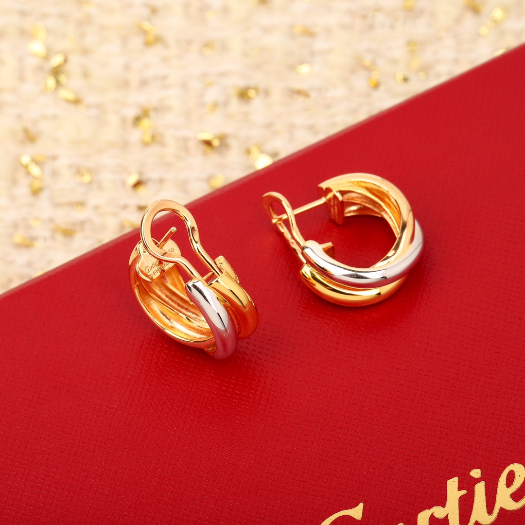 Cartier 3-ring earrings