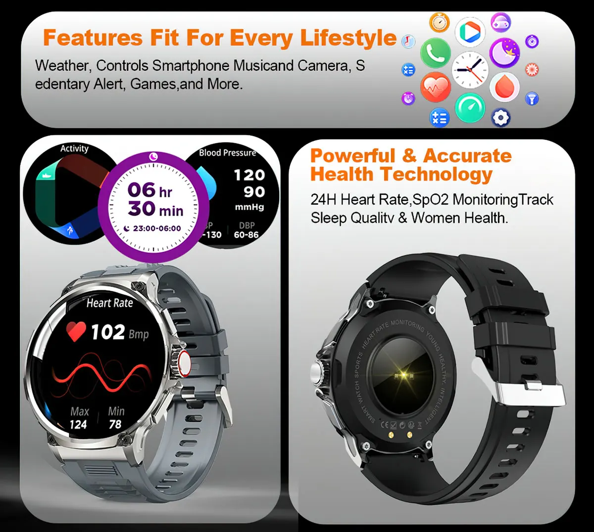 For Huawei Xiaomi GPS Track Smart Watch Men 1.85-Inch Ultra HD AMOLED Screen 710 Mah Battery Bluetooth Call SmartWatches 2024New