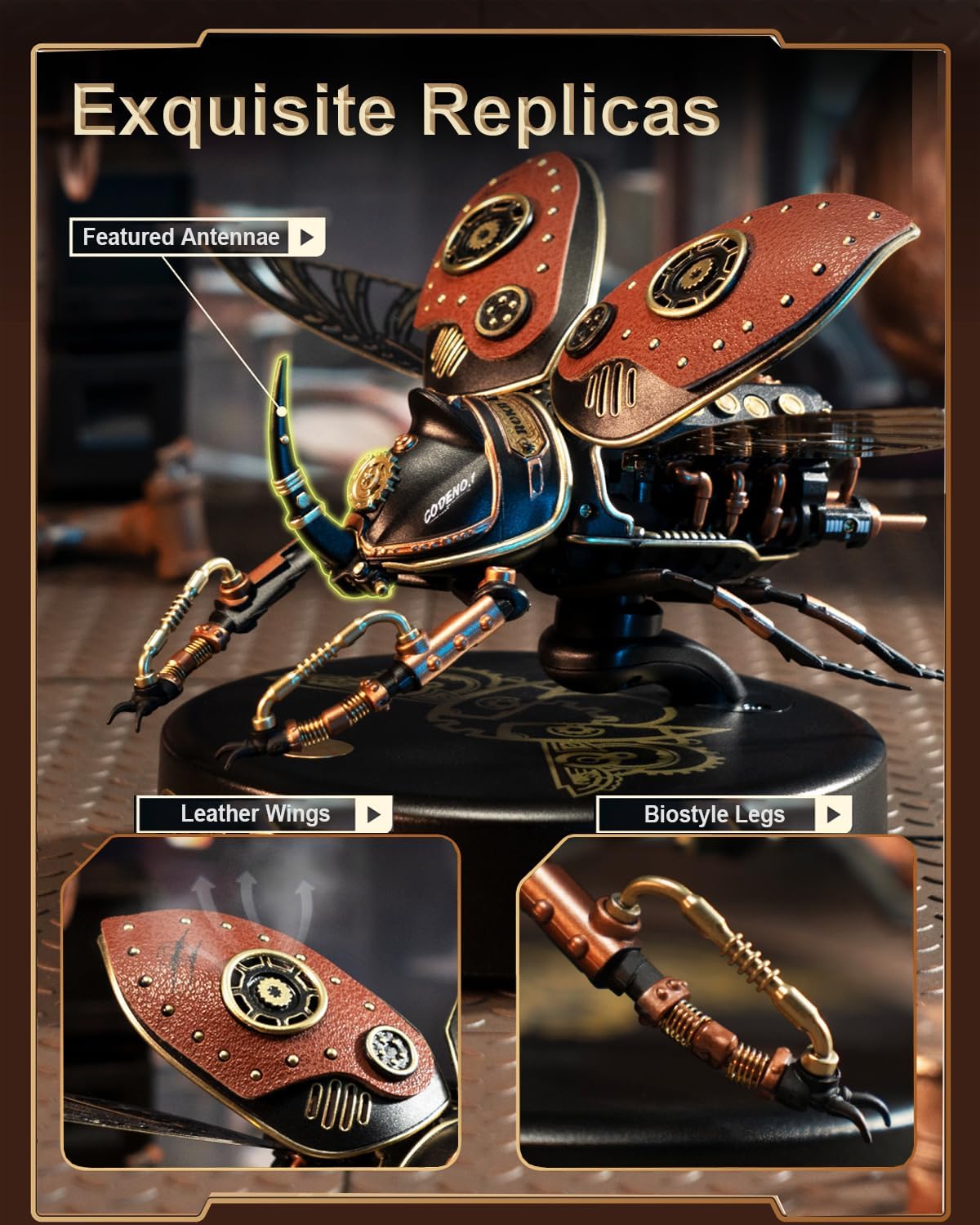 3D Puzzles for Adults Electric Insect Metal Model Building Kit