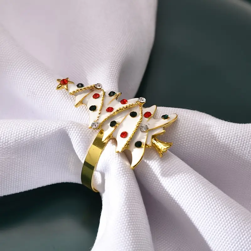 🔥ON SALE🔥Christmas Decor Napkin Buckle-4 Pack