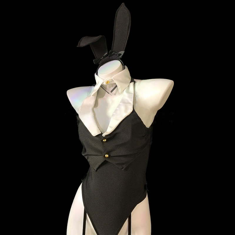 Cosplay Bunny Hollow Out Jumpsuit Lingerie