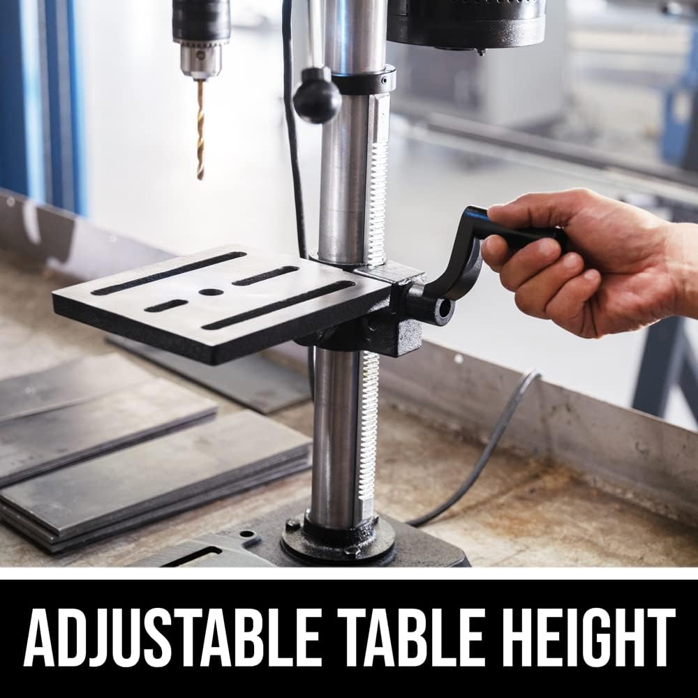 SKIL 6.2 Amp 10 In. 5-Speed Benchtop Drill Press with Laser Alignment & Work Light