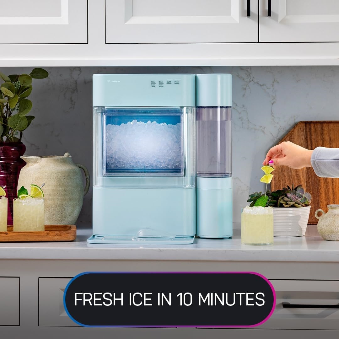 Nugget Ice Maker,38 lbs of chewable Pellet ice Daily, Wi-Fi Connected