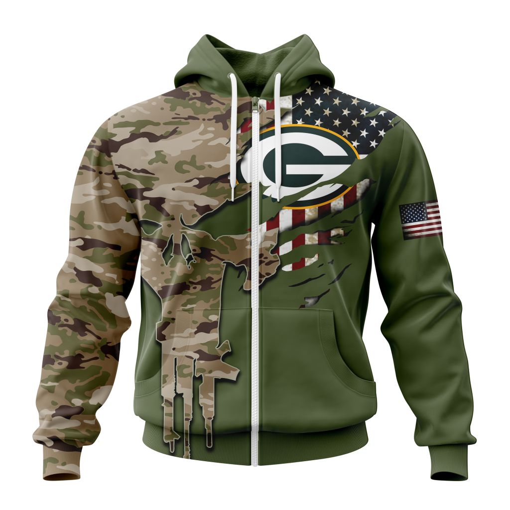 GREEN BAY PACKERS 3D HOODIE VETERANS DAY