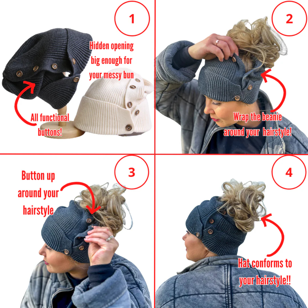 🔥Black Friday Flash Sale - 49% OFF🔥Button Up Beanie🔥BUY 2 FREE SHIPPING