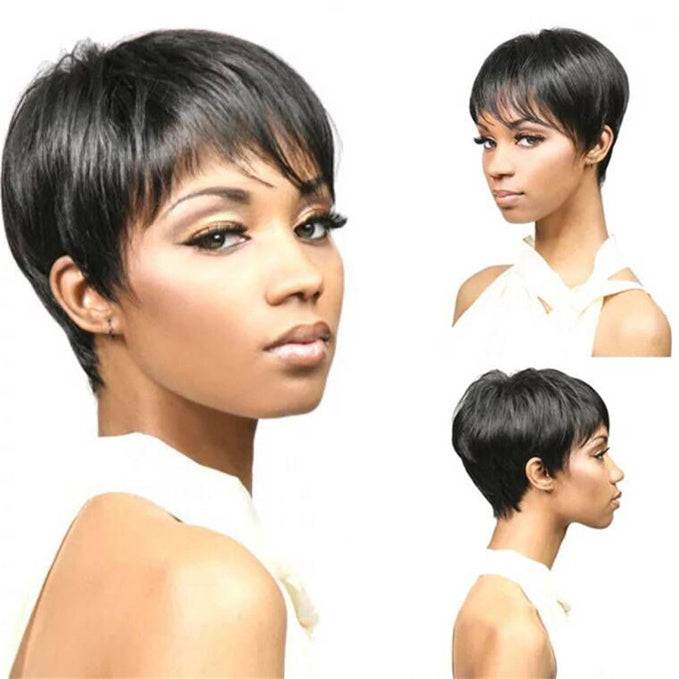 Luna Short Straight Wig for African American Women