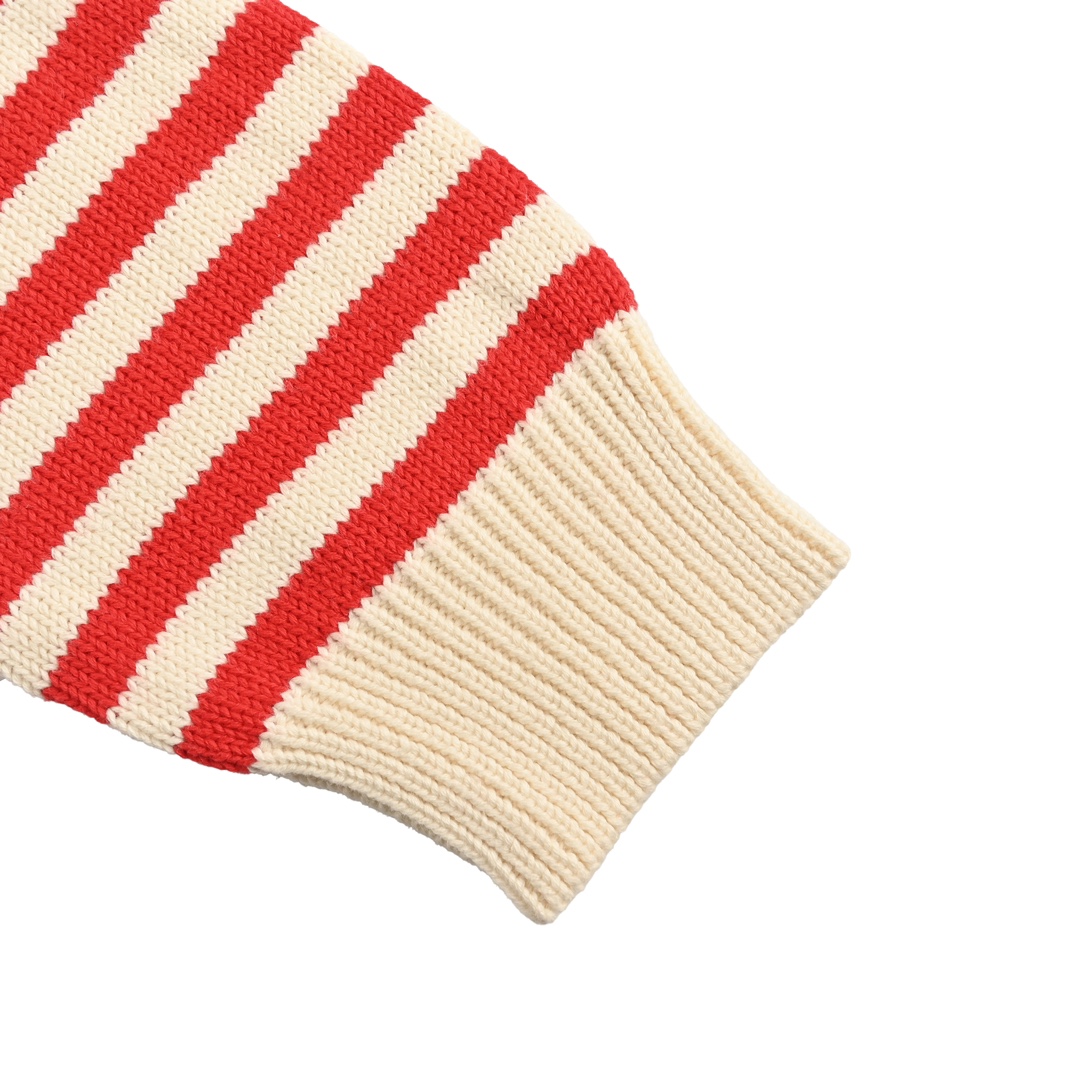 Gucci 24Fw red striped crewneck sweater