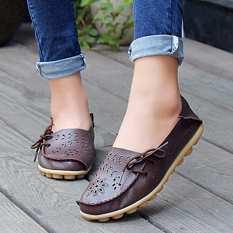 New Hollow Leather Casual Shoes