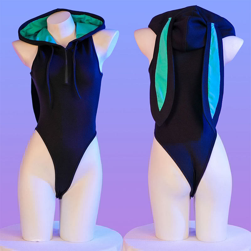 Bunny Zipper Jumpsuit Lingerie