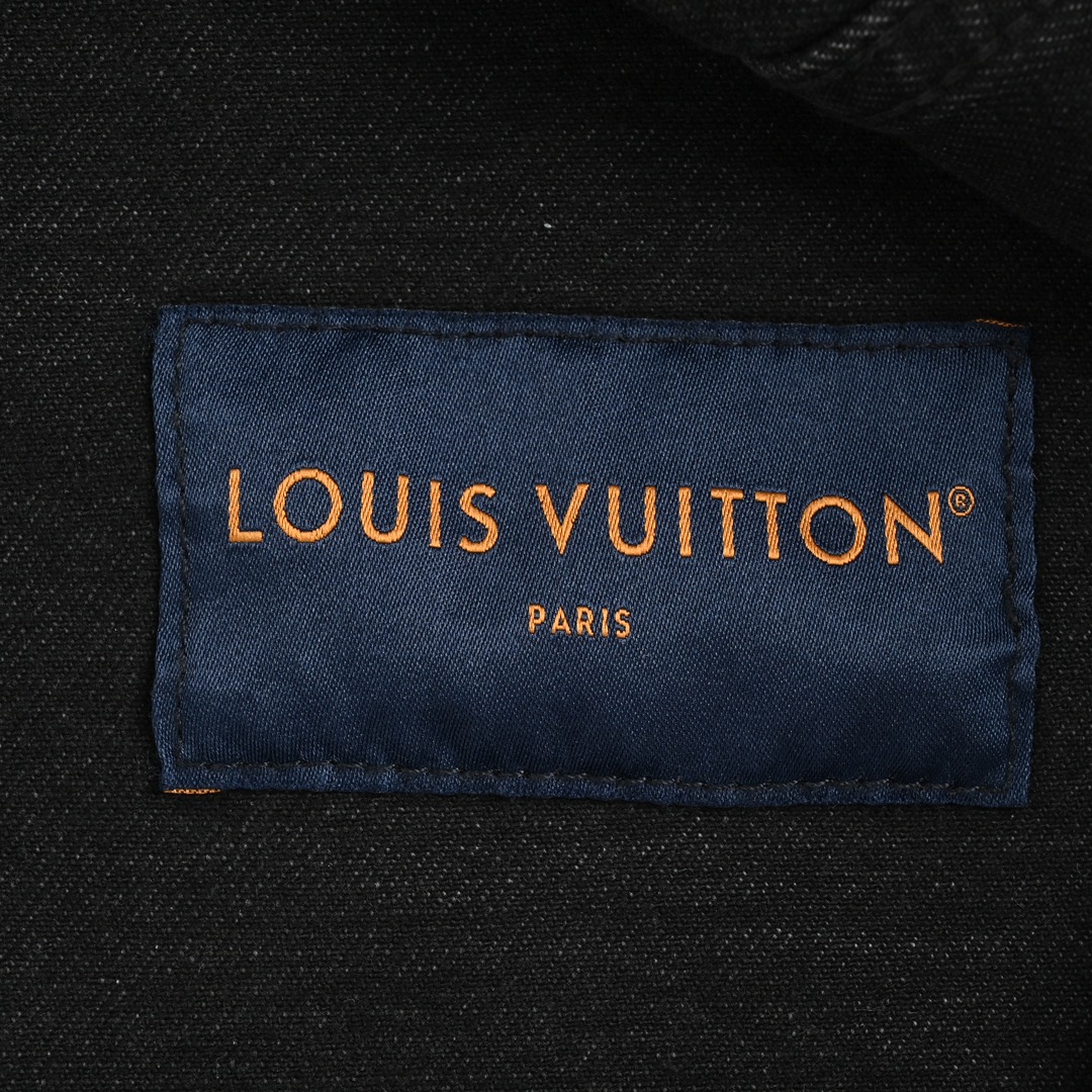 Louis Vuitton 24Fw all-over embroidered monogram gradient washed denim jacket