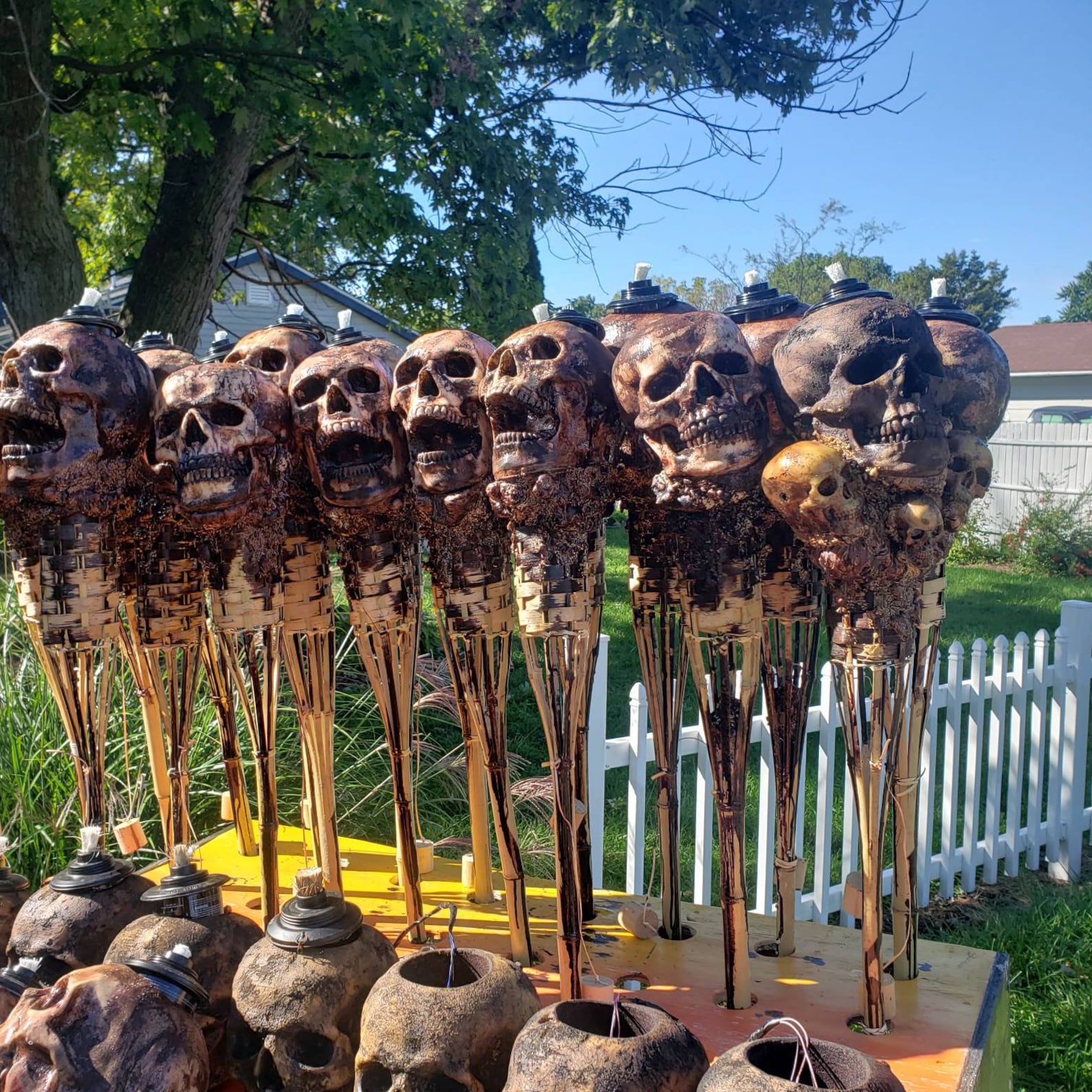 2024 New💀Handmade Skull Tiki Torch