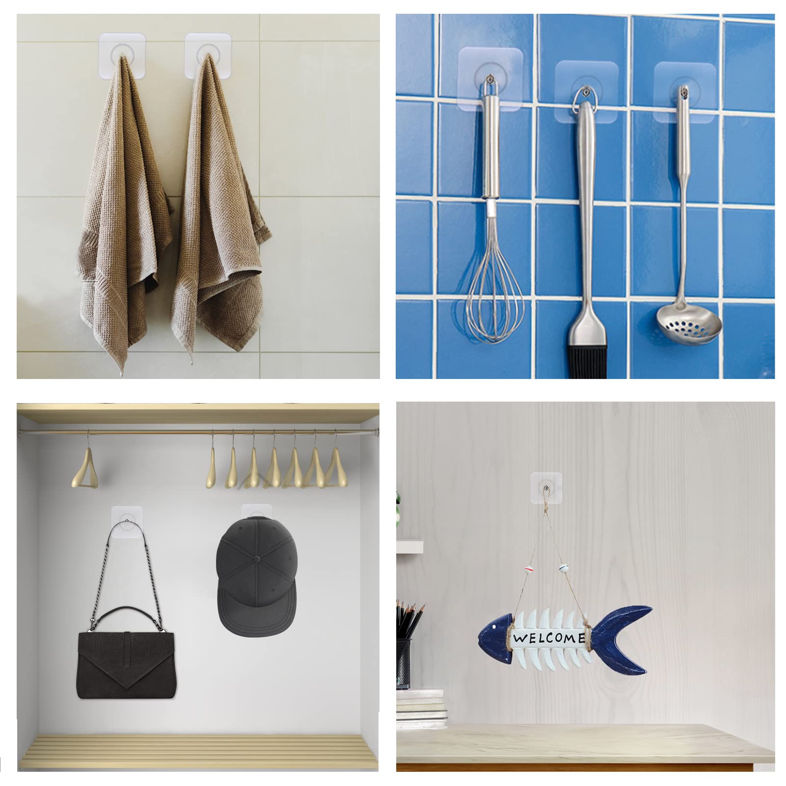 Drill Free Adhesive Hooks（Pack of 6 PCS）-BUY 5 GET 3 FREE & FREE SHIPPING