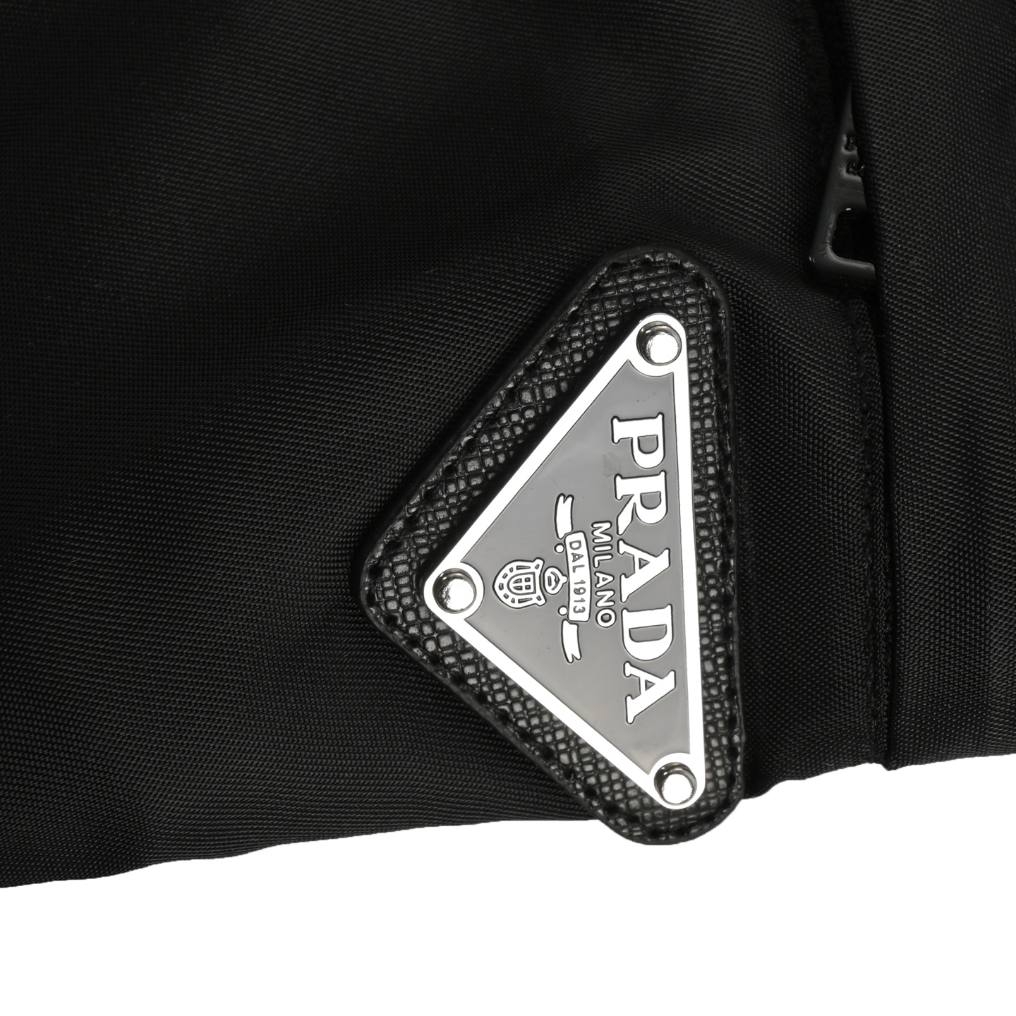 Prada Sleeve triangle logo pocket nylon patchwork short sleeves