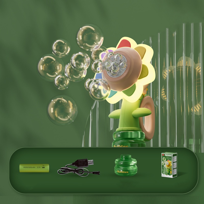👍Last Day Promotion 50% OFF💥Sunflower Shaped Portable Electric Bubble Maker Toy