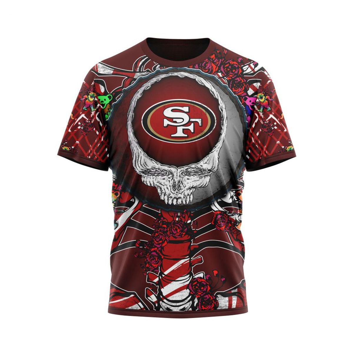 SAN FRANCISCO 49ERS 3D HOODIE MIX GRATEFUL DEAD