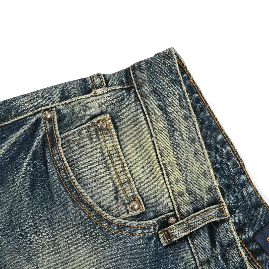 Louis Vuitton 24Fw Pumpkin Embroidered Jeans