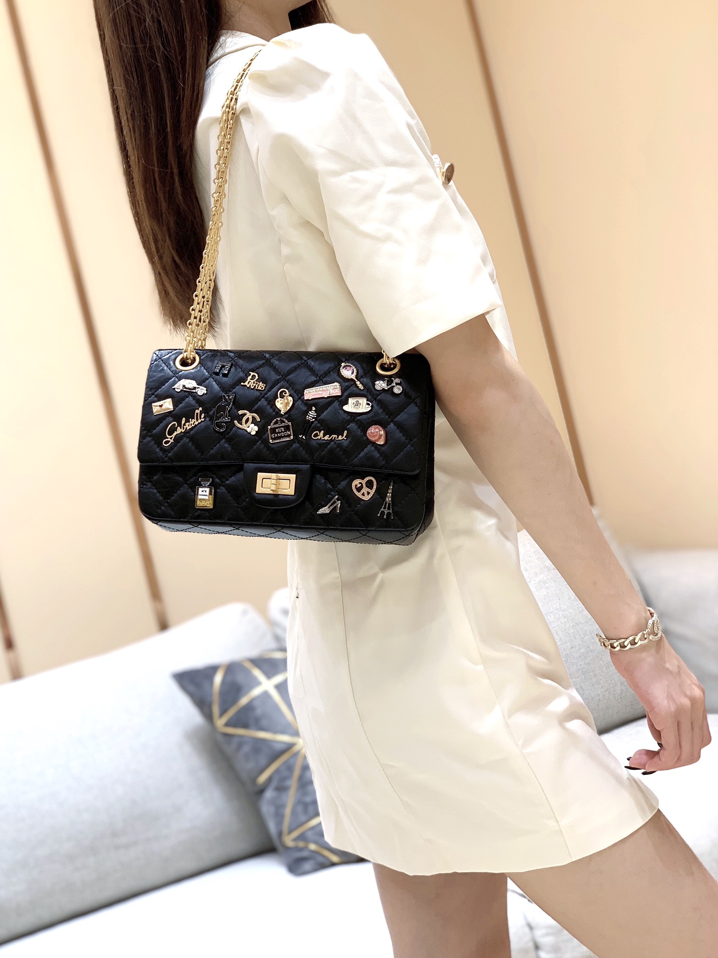 Chanel 2.55 reissue badge commemorative edition handbag