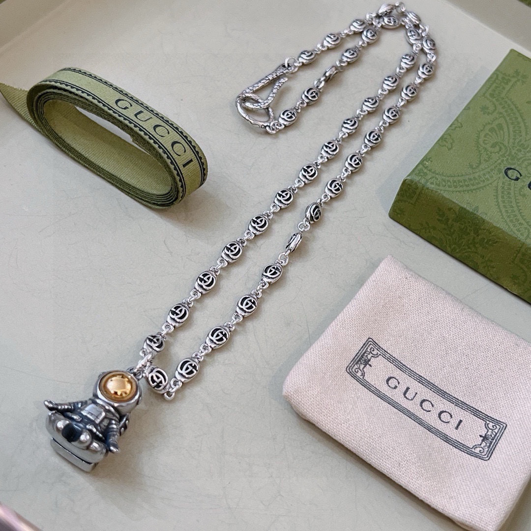 Gucci Anger Forest Series Astronaut Vintage Necklace