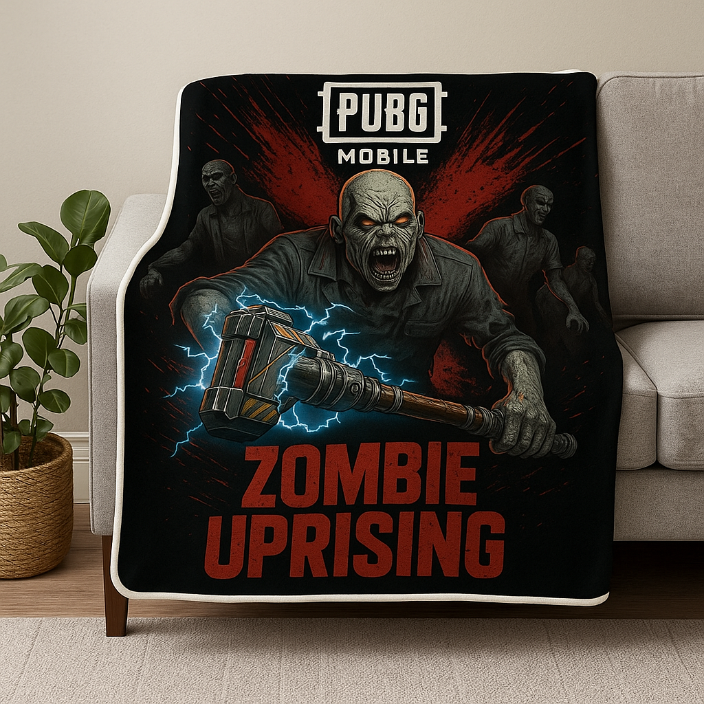 PUBG Mobile Zombie Uprising Throw Blanket