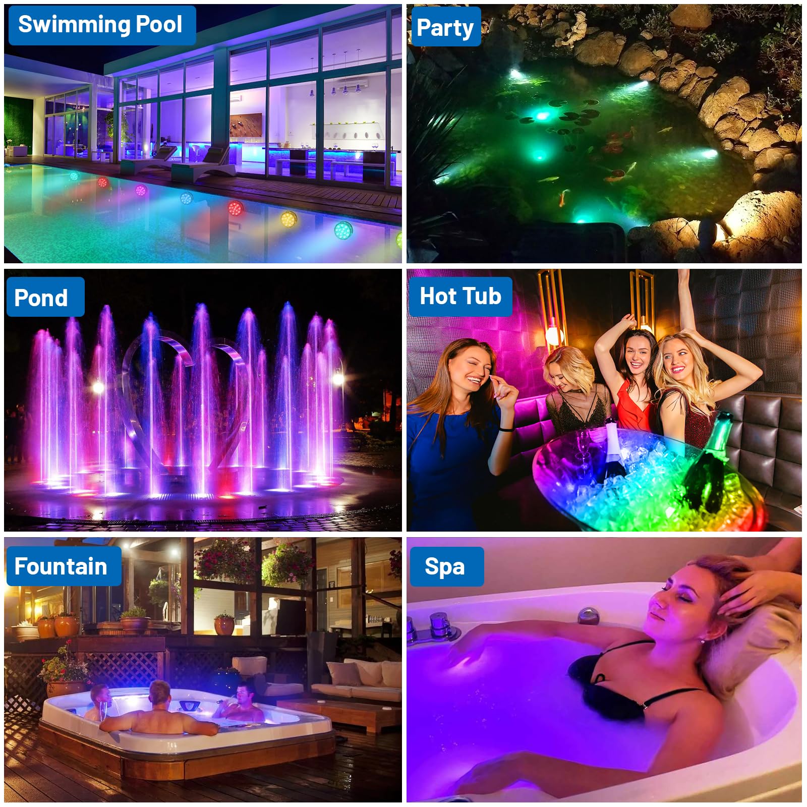 💥ON SALE💥LED remote control swimming pool, party atmosphere lights✨✨✨✨