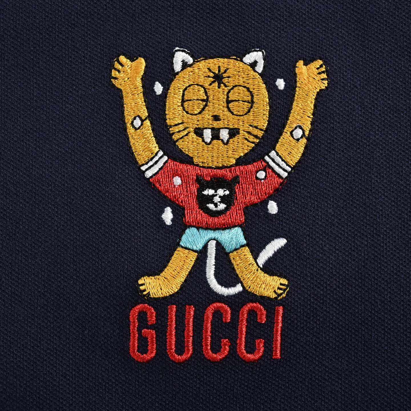 Gucci Cartoon Tiger Embroidery Polo Short Sleeve