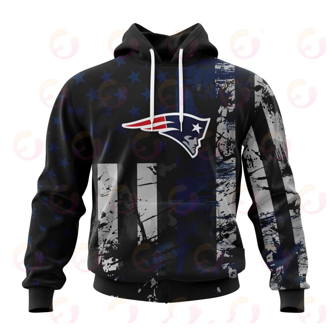 NEW ENGLAND PATRIOTS 3D HOODIE JERSEY FOR AMERICA