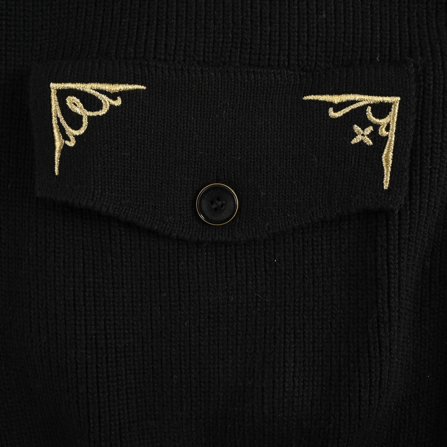 Louis Vuitton 25ss gold embroidered cardigan