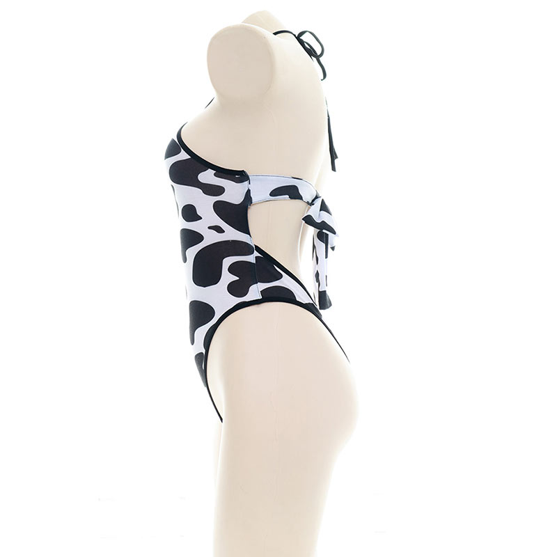 Cows Print Halter Lingerie