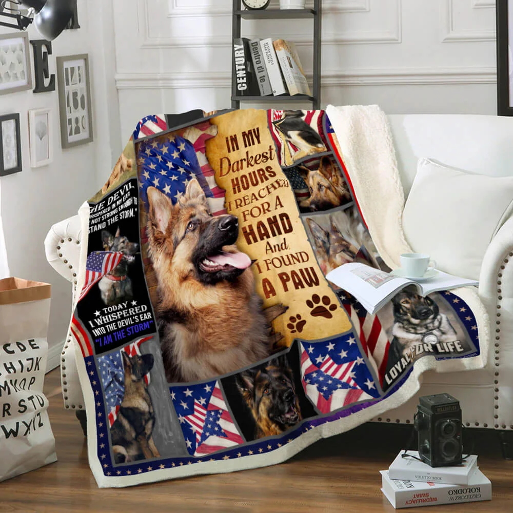 German Shepherd. Loyal For Life Sofa Throw Blanket