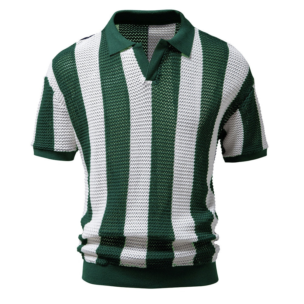 Men's Striped Polo Shirt