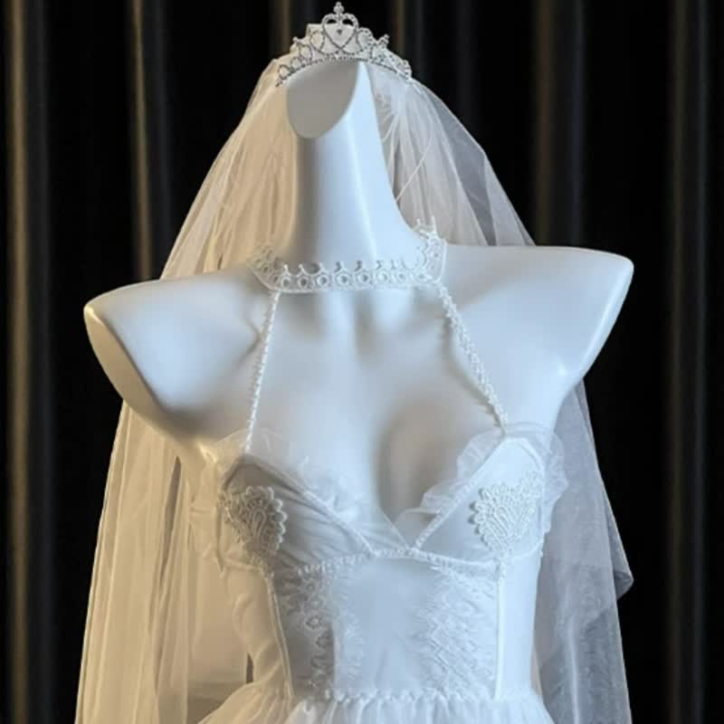 Bride Lace See-through Lingerie Dress