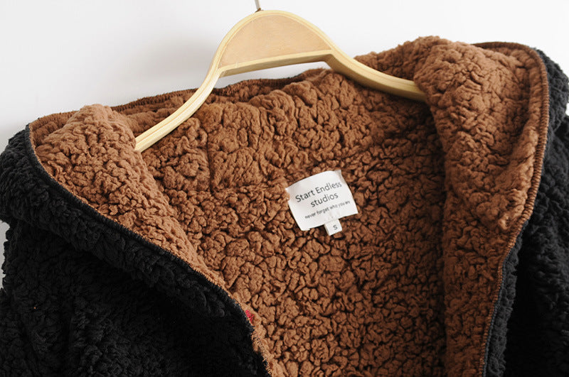 Women's Fashionable Terry Double-Sided Lazy Coat