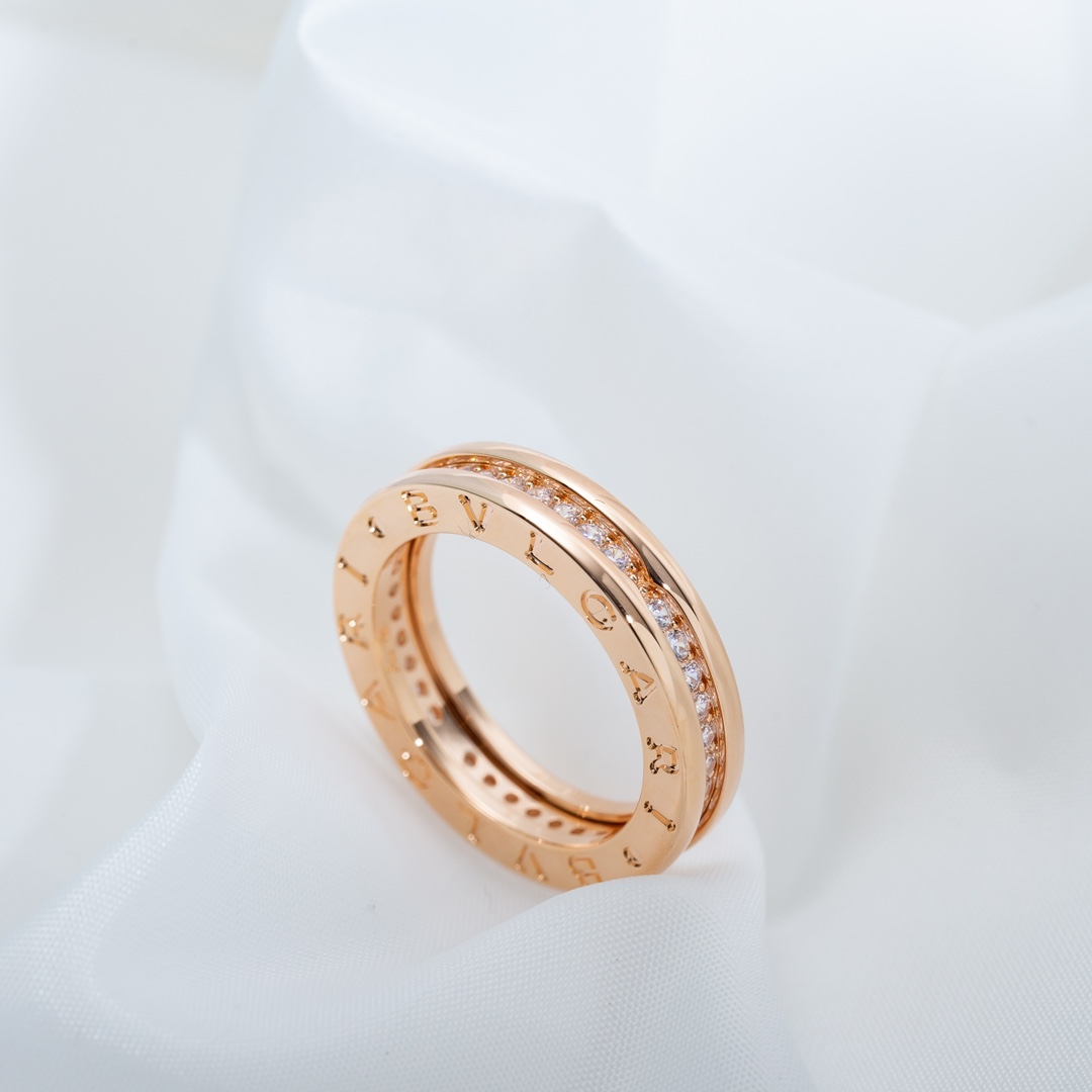 Bulgari zero single ring with diamond ring