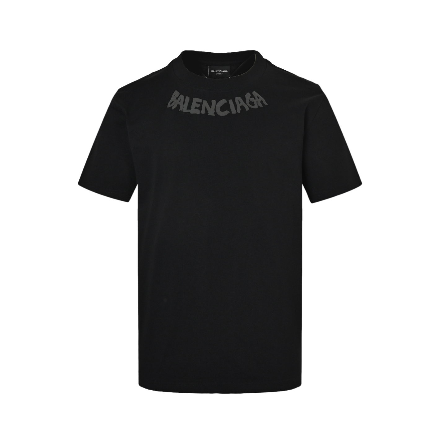 Balenciaga 25ss collar letter foam print short sleeves