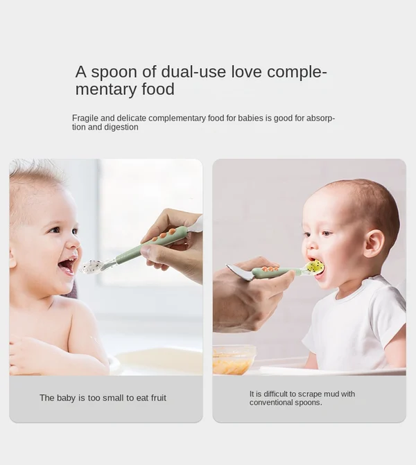 🔥Last Day 50% OFF🔥Baby Double Head Scraping Fruit Spoon