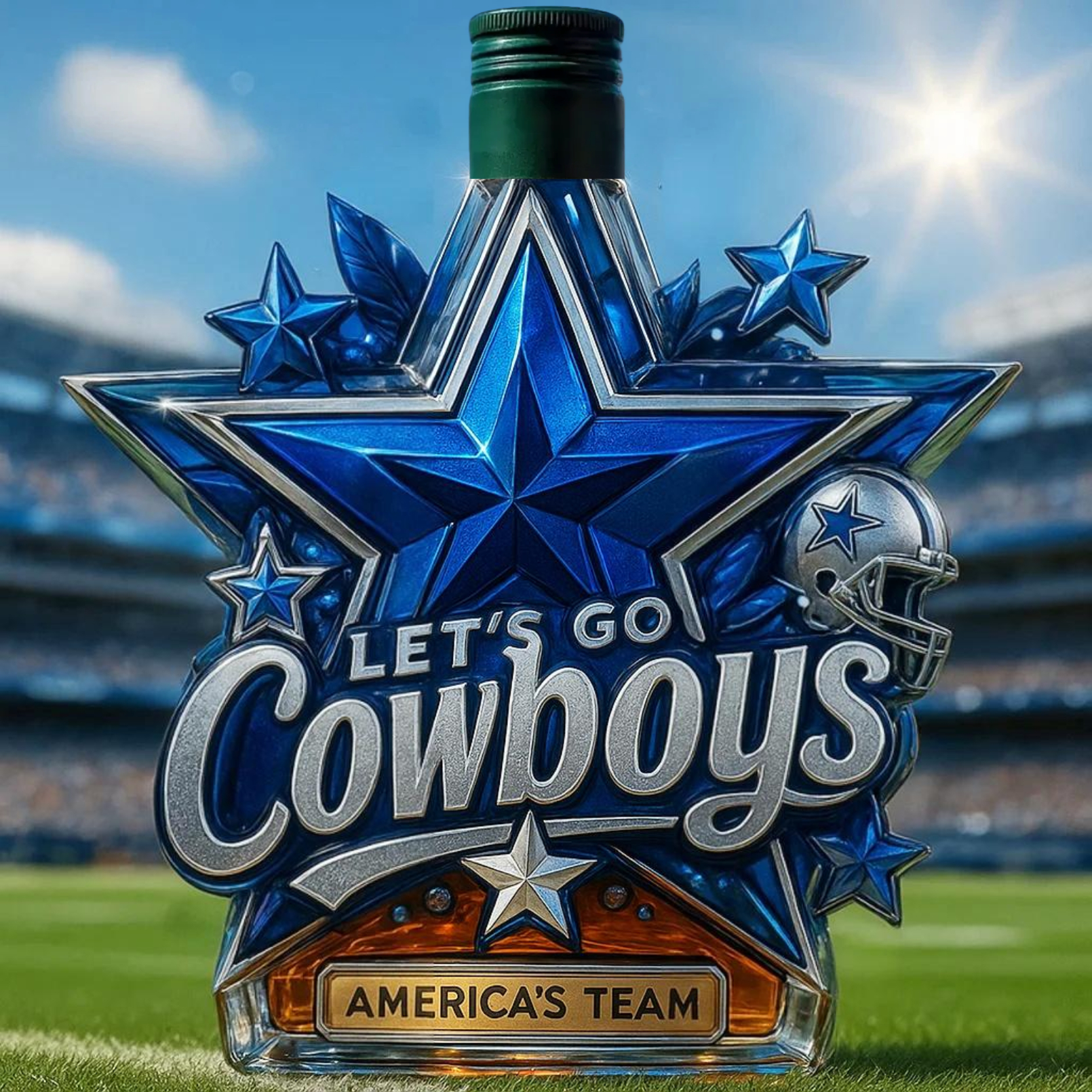 Dallas Cowboys Commemorative Whiskey Bottle