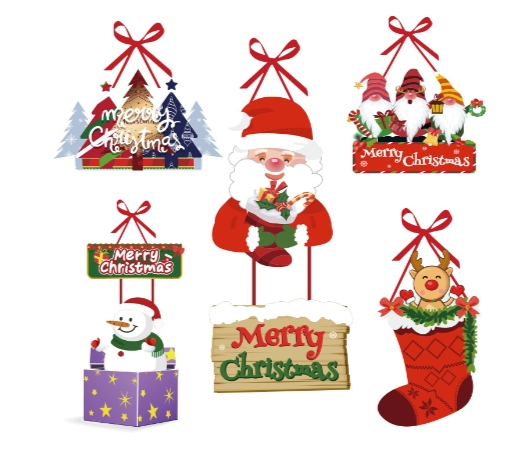 Christmas decoration door hanging New Year's party Christmas hanging snowman Christmas tree door hanging