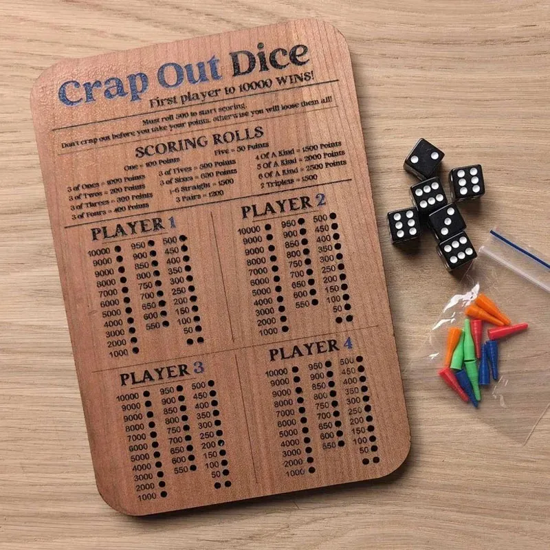 Crap Out Dice Score Board