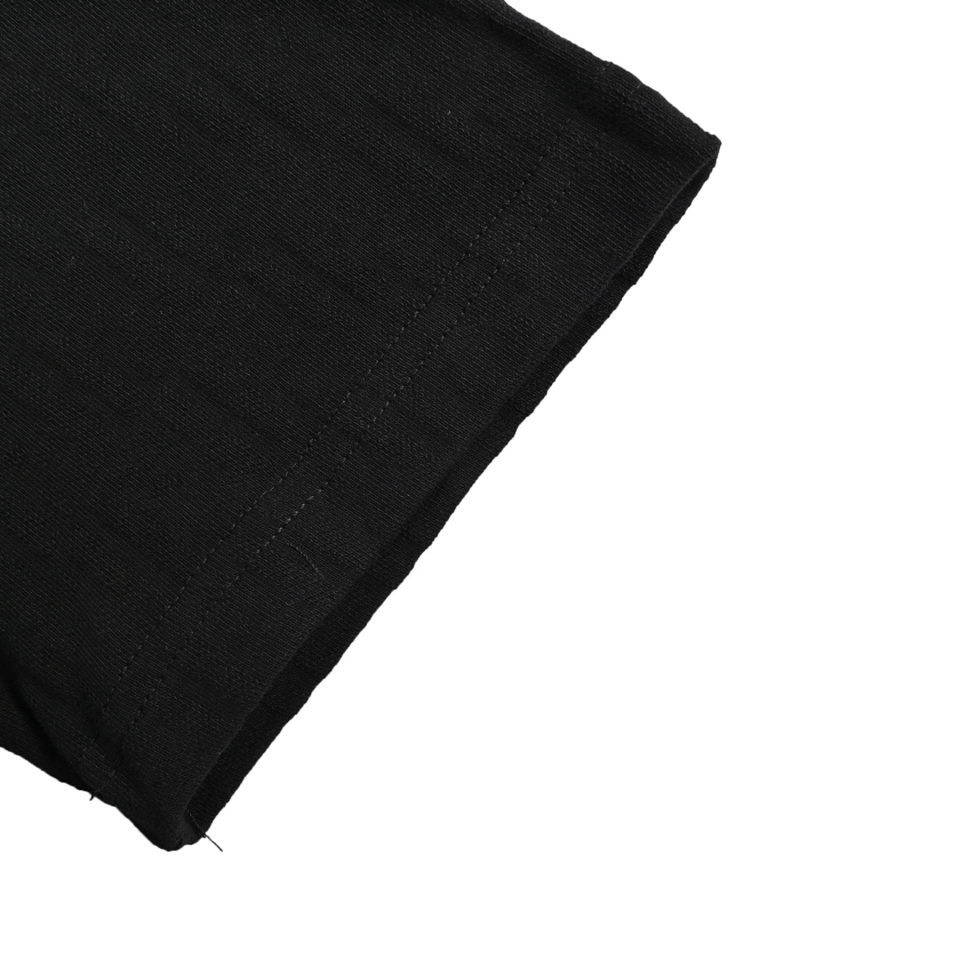 Fendi 24ss three-row snap button dark jacquard Polo short sleeve