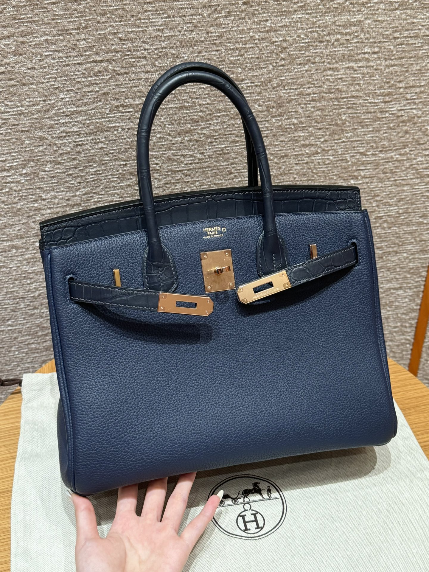 Hermès Birkin Touch 73Blue saphir (Handmade to order)