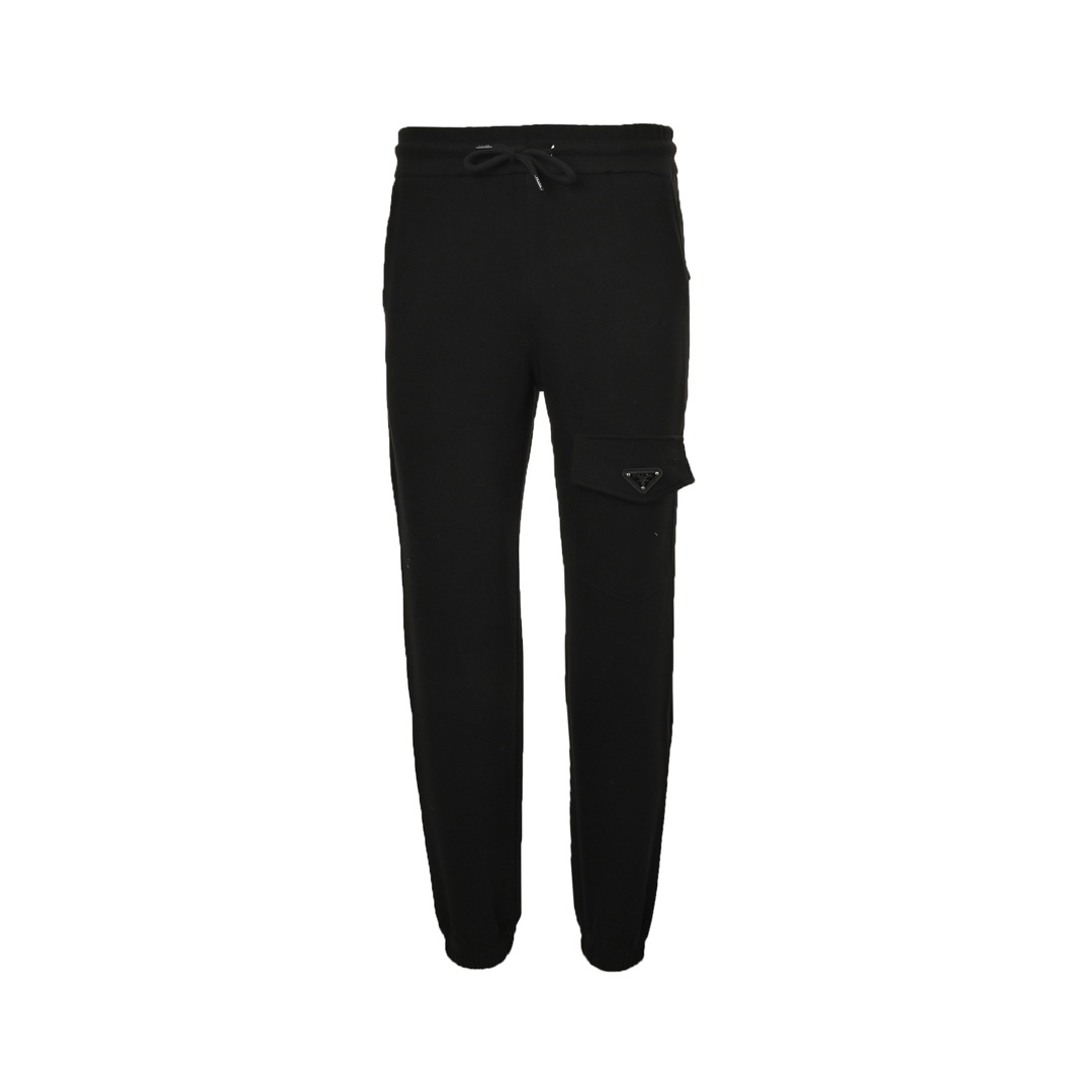 Prada 24Fw knee pocket metal triangle logo cuff trousers