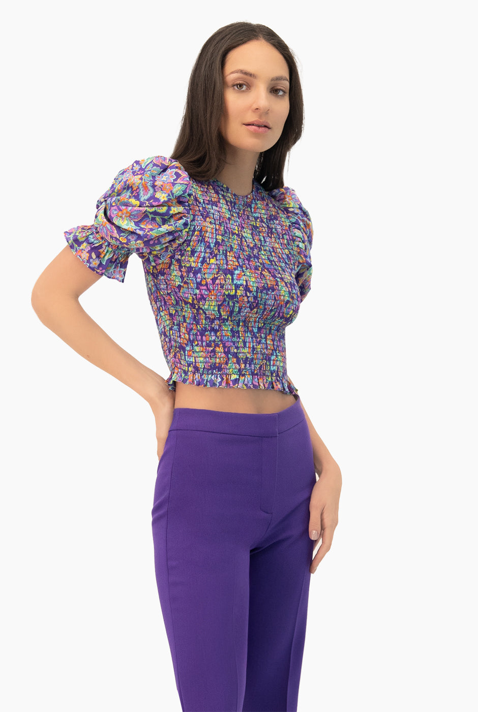 Blusa manga farol tres cuartos