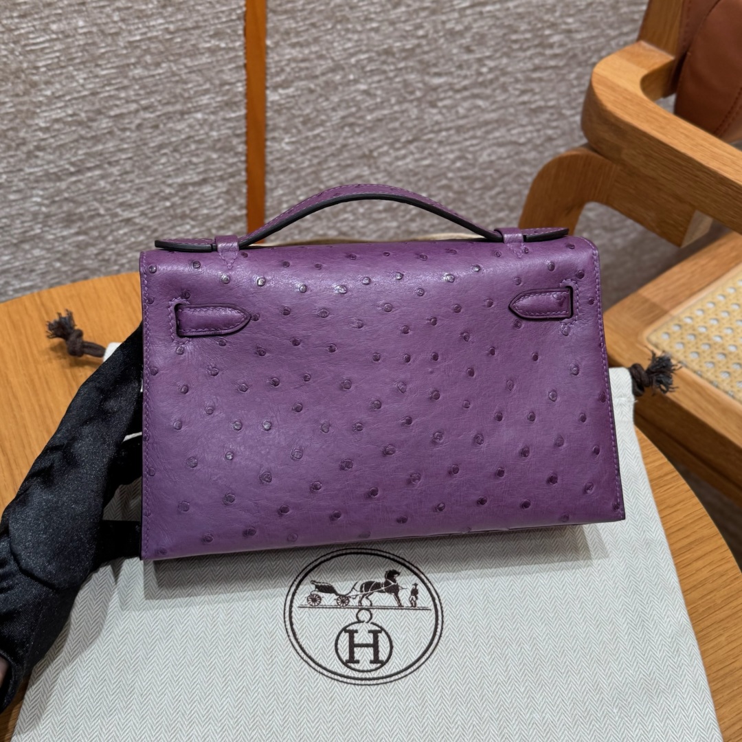 Hermès Kelly Pochette 1 P9Anemone Handbag (Handmade to Order)