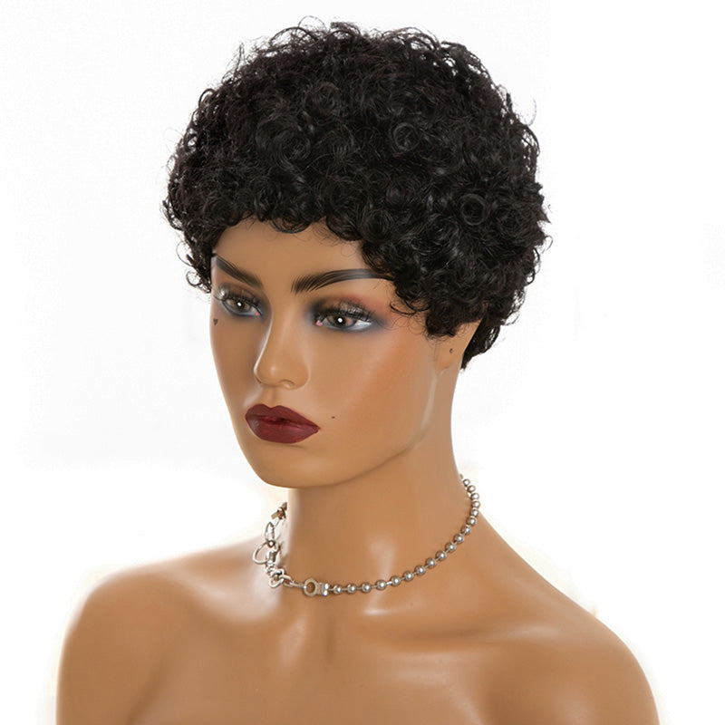 Luna Wigs Pixie Cut Wigs Kinky Short Curly Wig for Women